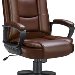 LEMBERI Silla de escritorio de oficina, silla ejecutiva gerencial grande y alta, silla de computadora con respaldo alto, sillas ergonómicas de piel LEMBERI Silla de escritorio de oficina, silla ejecutiva gerencial grande y alta, silla de computadora con respaldo alto, sillas ergonómicas de piel