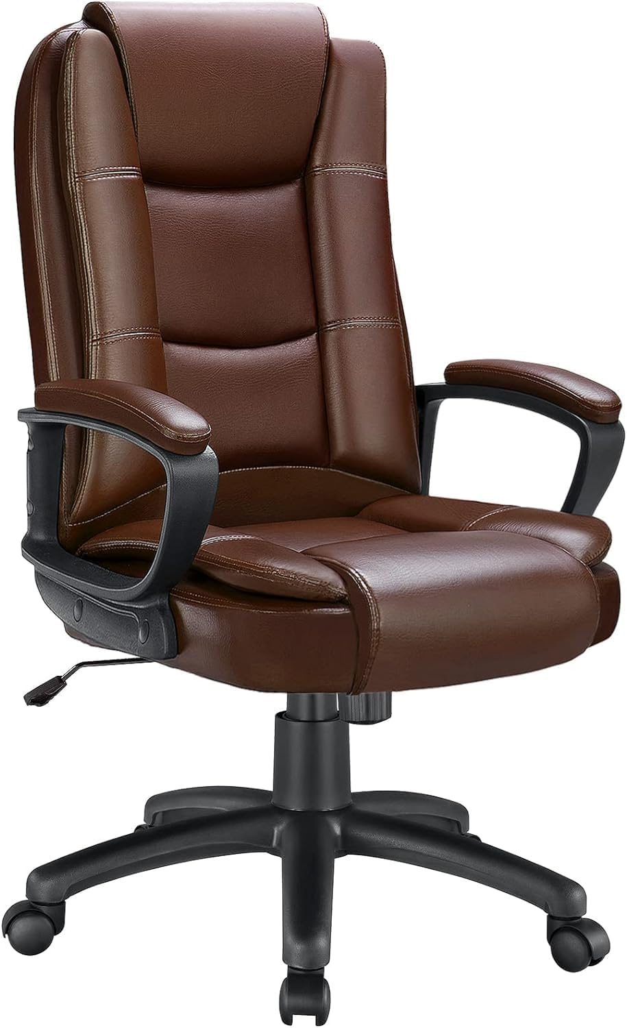 LEMBERI Silla de escritorio de oficina, silla ejecutiva gerencial grande y alta, silla de computadora con respaldo alto, sillas ergonómicas de piel