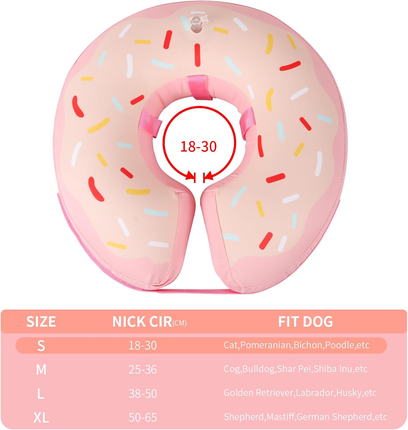MCHY Cono inflable impermeable para perro, collar de recuperación ajustable para perros después de la cirugía, evita mordeduras y arañazos, no