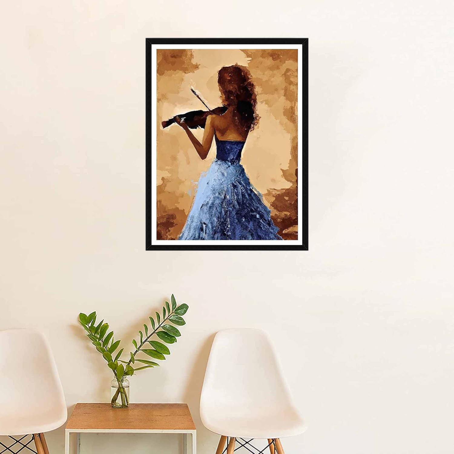 SKRYUIE Kit de pintura de diamantes 5D por números para mujer, arte de diamante, violín, bordado de cristal, punto de cruz, manualidades, decoración