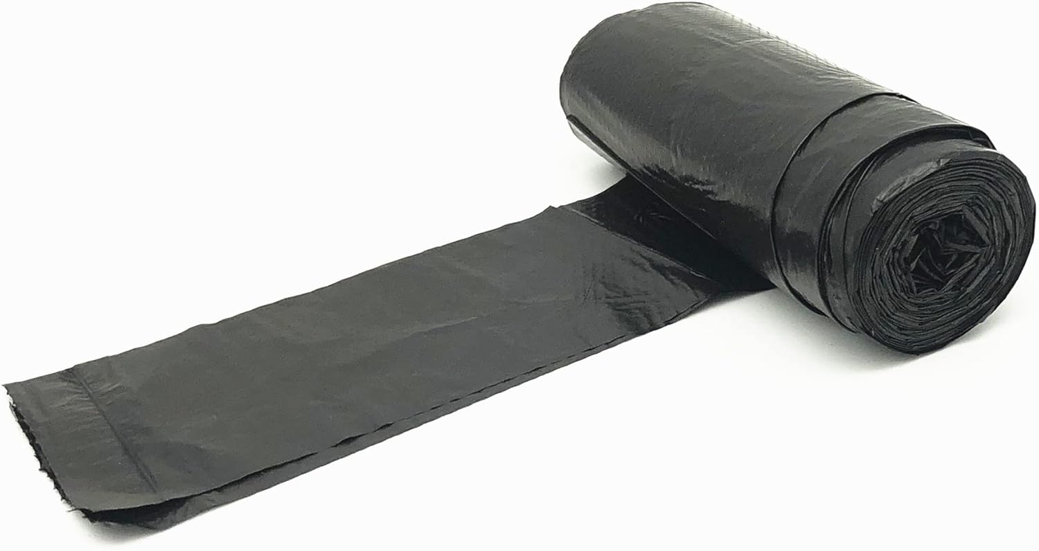 Bolsas de basura pequeñas de 5 galones, bolsas de basura negras de 75 unidades, para oficina, cocina, baño, dormitorio, papelera