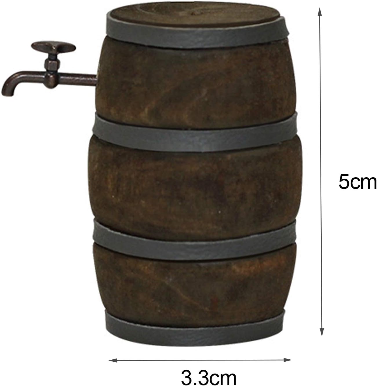 Mini barril de vino exquisita artesanía miniatura madera barril de vino tinto divertido A