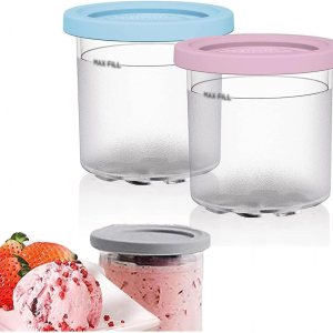 EVANEM 246 recipientes para creami, para tazas de helado Ninja, recipientes de helado de 16 onzas para congelador y a prueba de fugas, compatibles EVANEM 246 recipientes para creami, para tazas de helado Ninja, recipientes de helado de 16 onzas para congelador y a prueba de fugas, compatibles