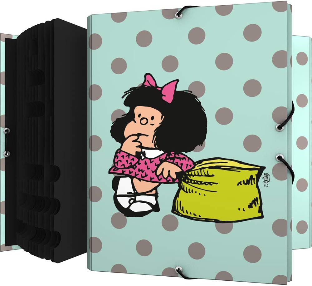 Mafalda 82212610 Collection Mafalda – Clasificador de carpetas, multicolor, folio