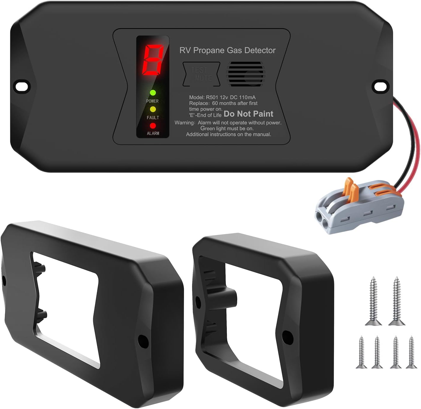 ALD-20 – Detector de gas propano para caravana, alarma digital de gas propano y GLP, 12 V, alarma de 85 dB, para remolque, autocaravana,