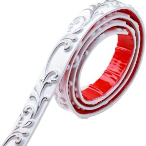 Duzzy Moldura para pared, 16.4 pies, autoadhesiva, flexible, para despegar y pegar, moldura de techo adecuada para borde de espejo, pared de fondo Duzzy Moldura para pared, 16.4 pies, autoadhesiva, flexible, para despegar y pegar, moldura de techo adecuada para borde de espejo, pared de fondo