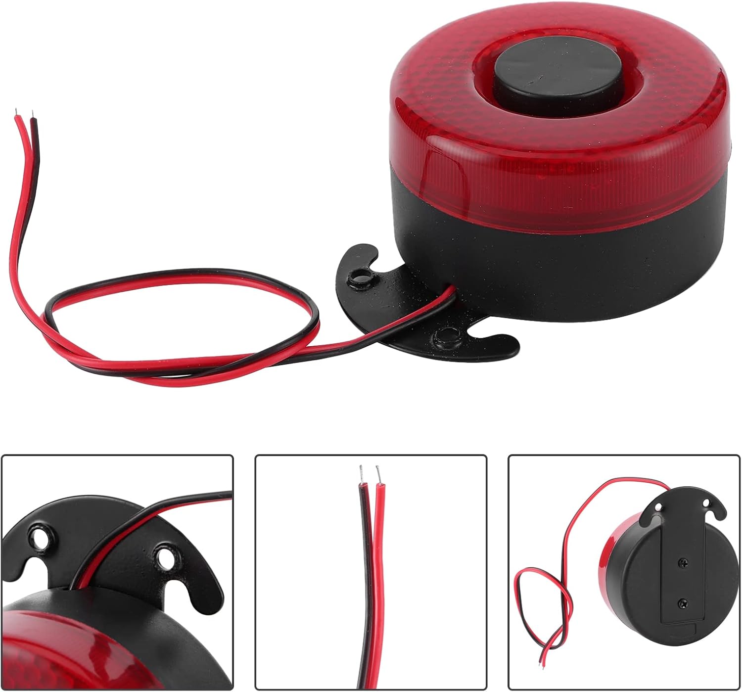 Alarma de respaldo para automóvil, bocina de marcha atrás de 12 V24 V 105 dB con luz, advertencia automática de vehículo de respaldo para automóvil,