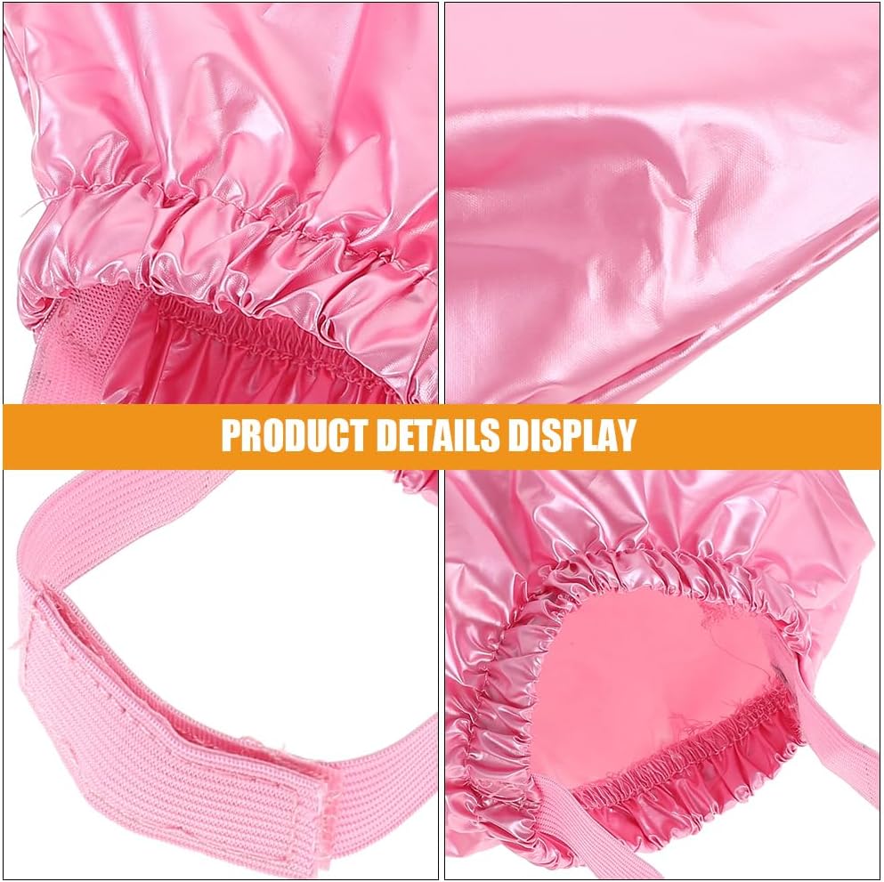 Pet Shower Cap Dog Shower Hat Cat Shower Hat with Adjustable Fixed Strap Pet Ear Cover Cap for Puppy Kitten Supplies – Pink (Medium)