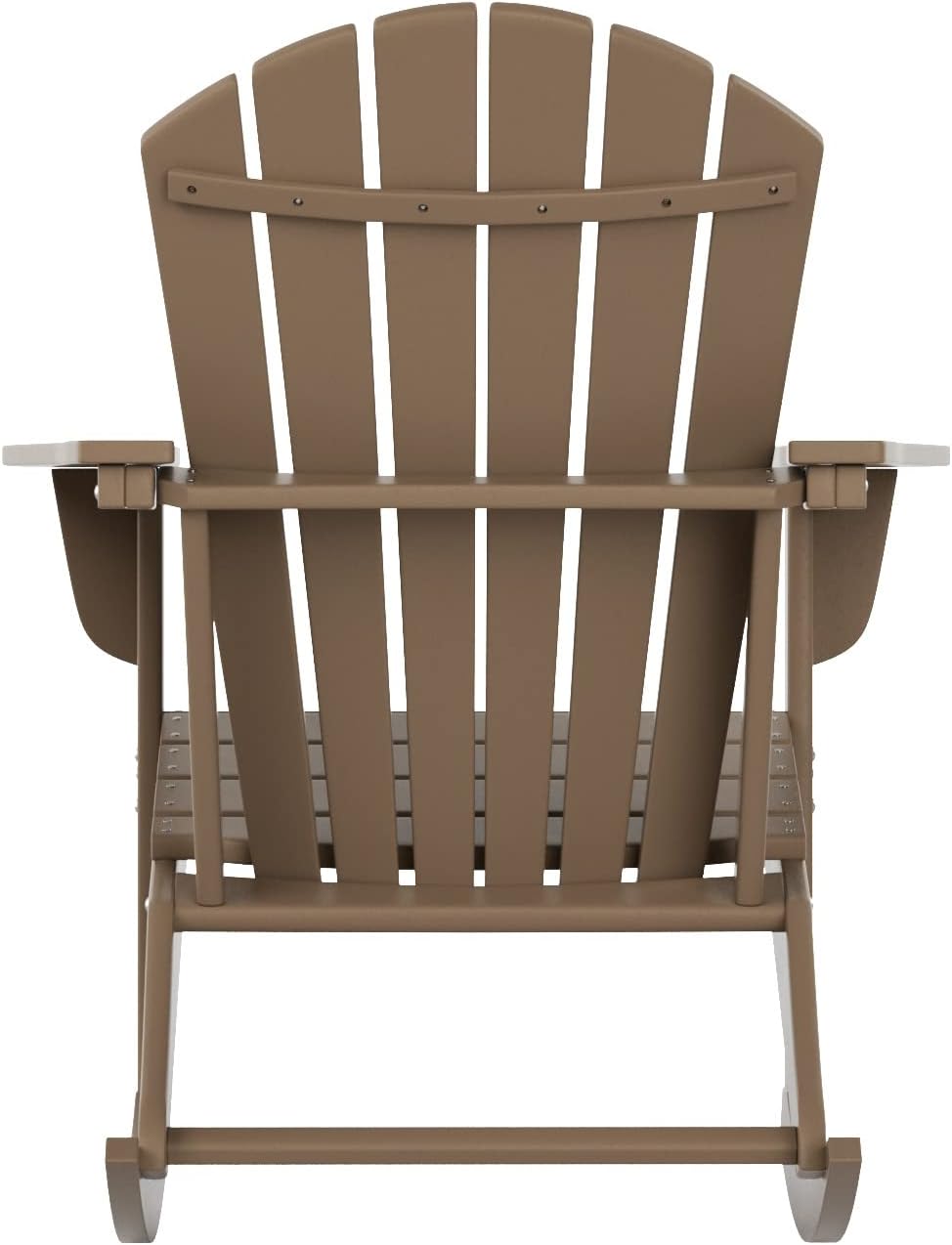 WestinTrends Dylan – Silla mecedora para exteriores, para todo tipo de clima, de madera de polietileno y concha, silla mecedora Adirondack de 350
