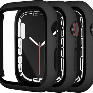 Charlam-Funda de policarbonato duro compatible con Apple Watch de 45 mm, series 7, 8, protector de pantalla, ultradelgada, cobertura completa, Charlam-Funda de policarbonato duro compatible con Apple Watch de 45 mm, series 7, 8, protector de pantalla, ultradelgada, cobertura completa,
