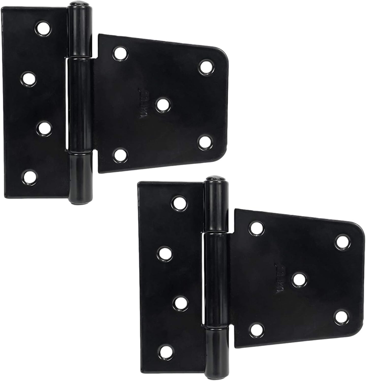 Bisagras de cobertizo de puerta negras de 3.5 pulgadas, bisagras cuadradas de granero, bisagras de puerta resistentes, herrajes forjados, hierro
