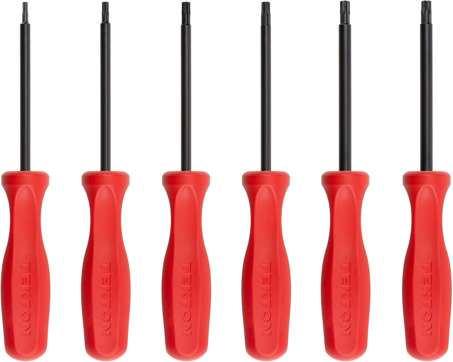 TEKTON Torx Juego de destornilladores de hoja de óxido negro, 6 piezas (T10-T30)  DST91002