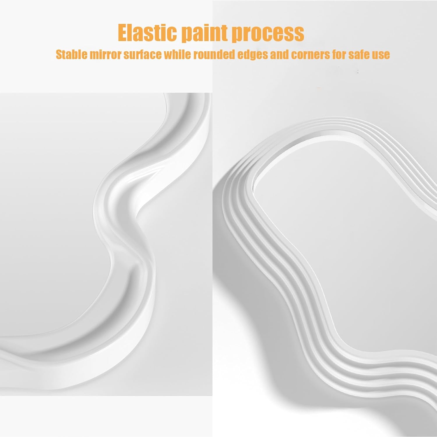 Espejo de pared irregular, con gancho y borde asimétrico, espejo de baño de 16 x 10.2 pulgadas, espejo decorativo moderno creativo para dormitorio,