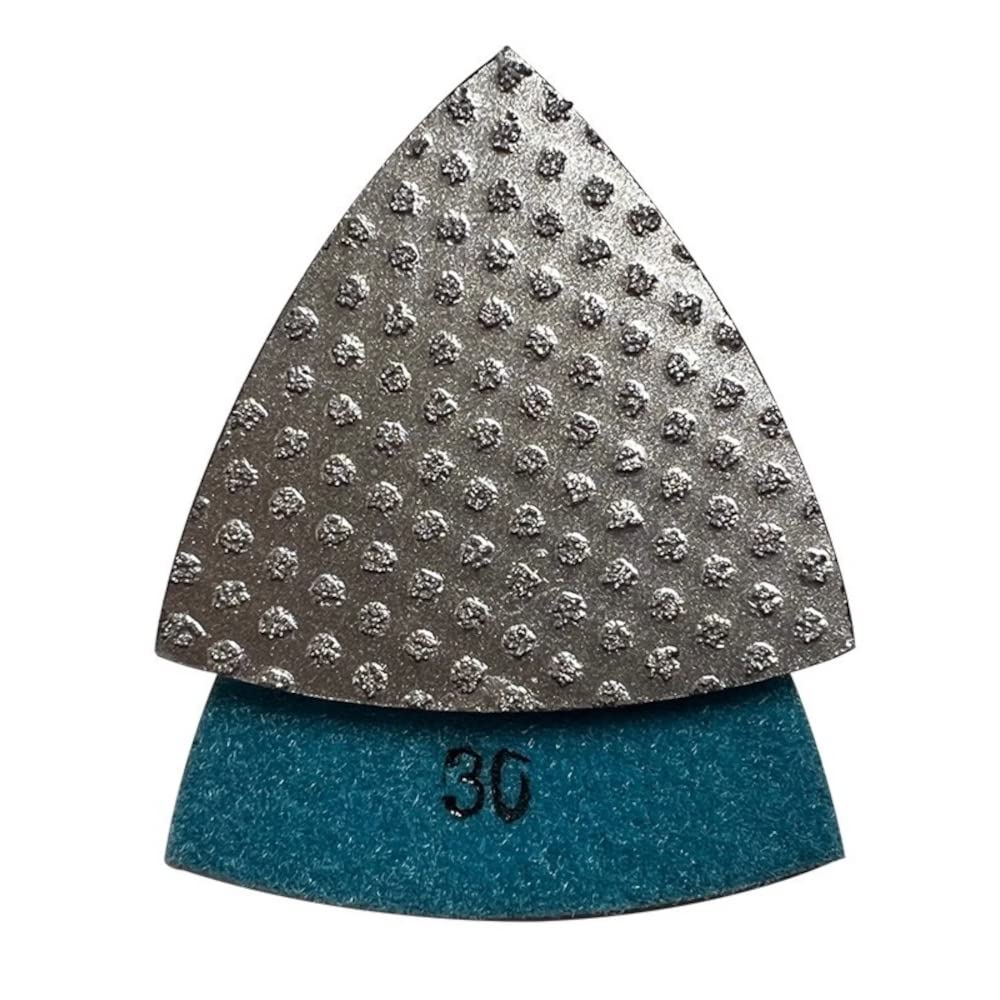 Almohadillas triangulares de pulido de diamante de 3 “para herramientas oscilantes, grano 30, 60, 120, 200