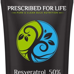 Prescribed For Life Resveratrol en polvo  50% Trans Resveratrol  Suplemento nutricional rico en antioxidantes  Vegano, sin gluten, sin OGM Prescribed For Life Resveratrol en polvo  50% Trans Resveratrol  Suplemento nutricional rico en antioxidantes  Vegano, sin gluten, sin OGM