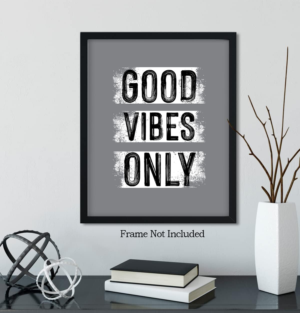 Good Vibes Only – Decoración de oficina – Decoración de pared para dormitorio – Arte de pared inspirador – Decoración de habitación para niños