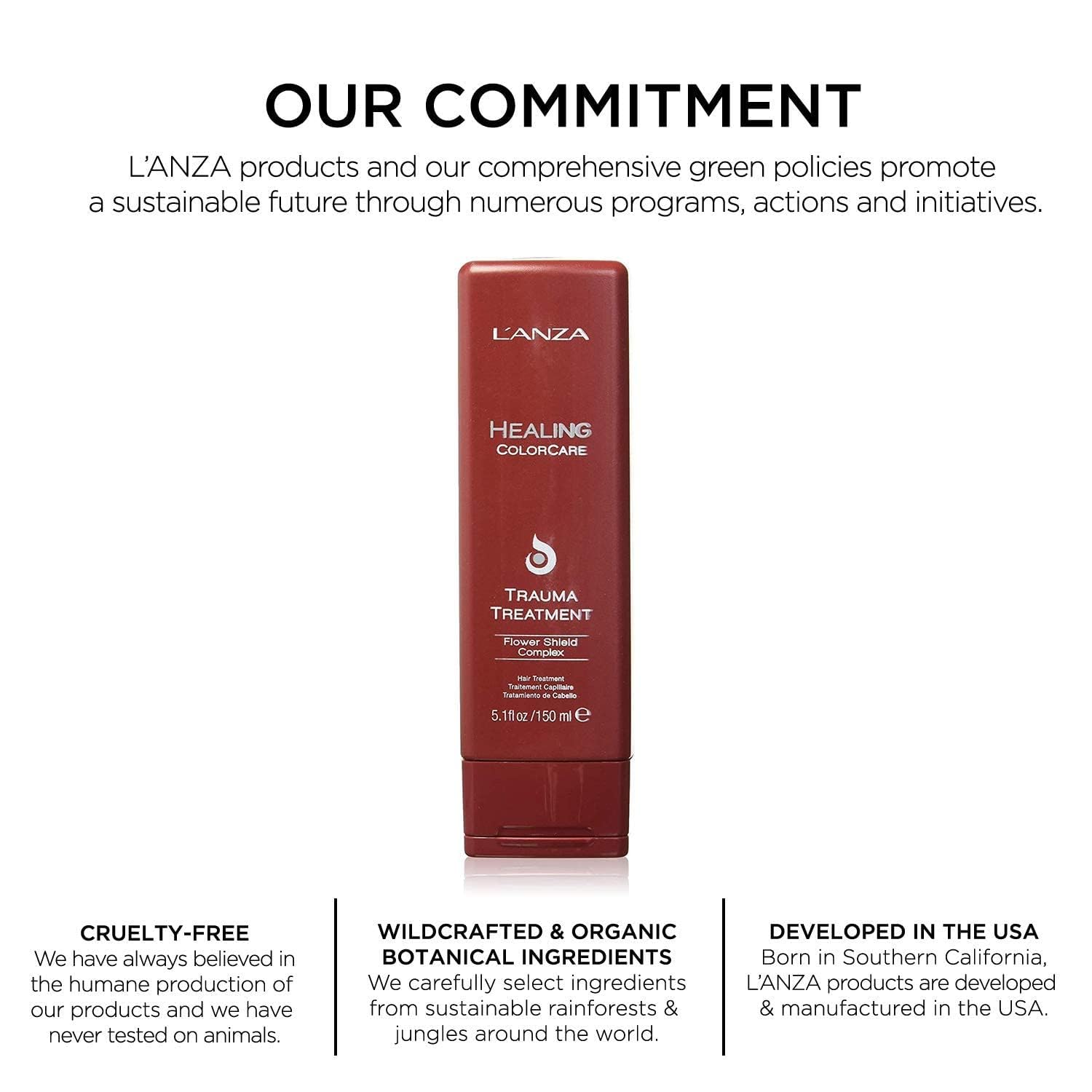 L'ANZA Healing ColorCare Trauma Treatment, Leave-in Bleach Damage Reconstructor, Refreshes, Repairs and Extends Color Longevity, With Triple UV and - Imagen 7