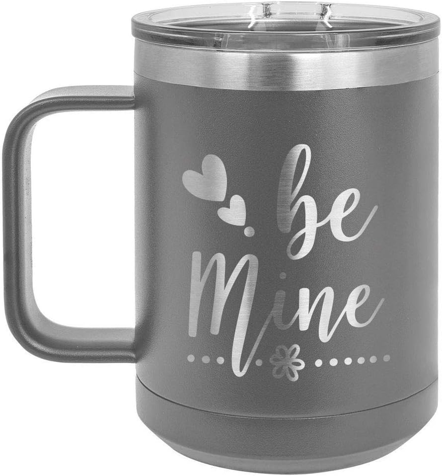 Taza de café con tapa deslizante Be Mine, de 15 onzas, con aislamiento, ideal para regalo de cumpleaños o Navidad de mujeres o hombres, comparar con