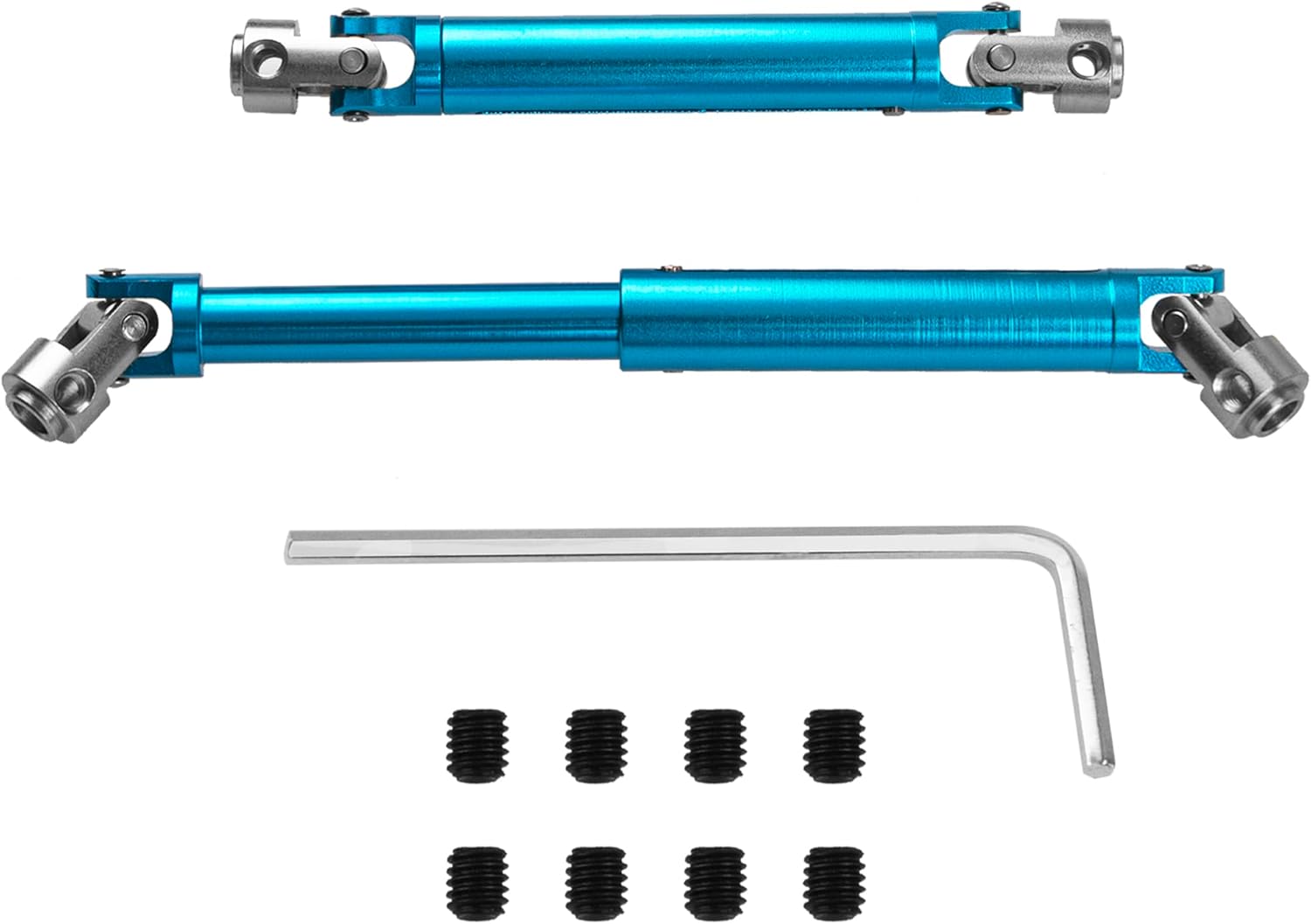 ShareGoo – Eje de transmisión de aleación de aluminio RC para coche, 4.055-5.827in, junta universal CVD, compatible con Axial SCX10 Tamiya CC01 D90