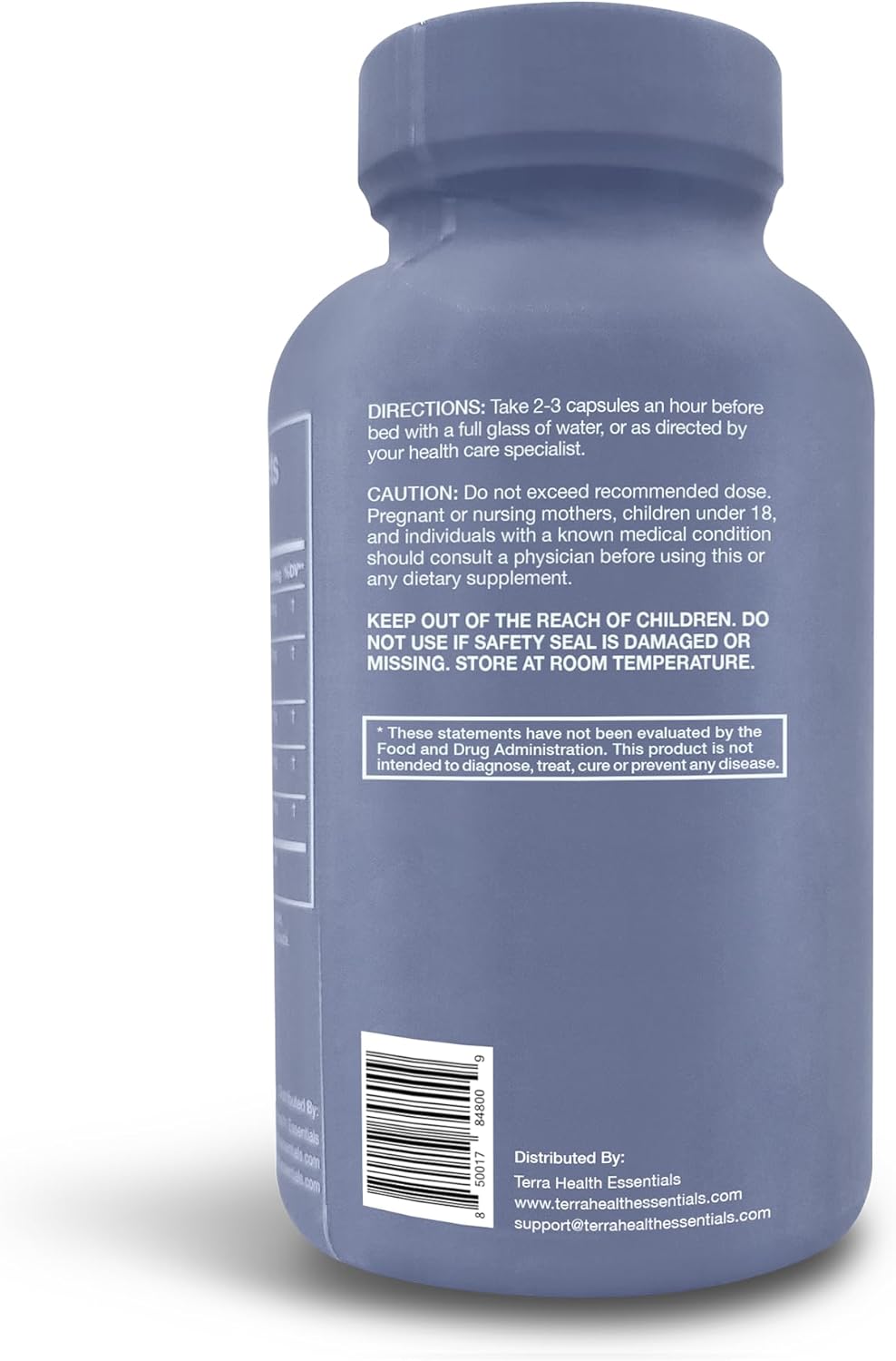 Terra Heath Essentials – Duerme rápido, sin melatonina, apoyo para dormir, ayuda con el insomnio y la inquietud, todo natural, suministro para 30