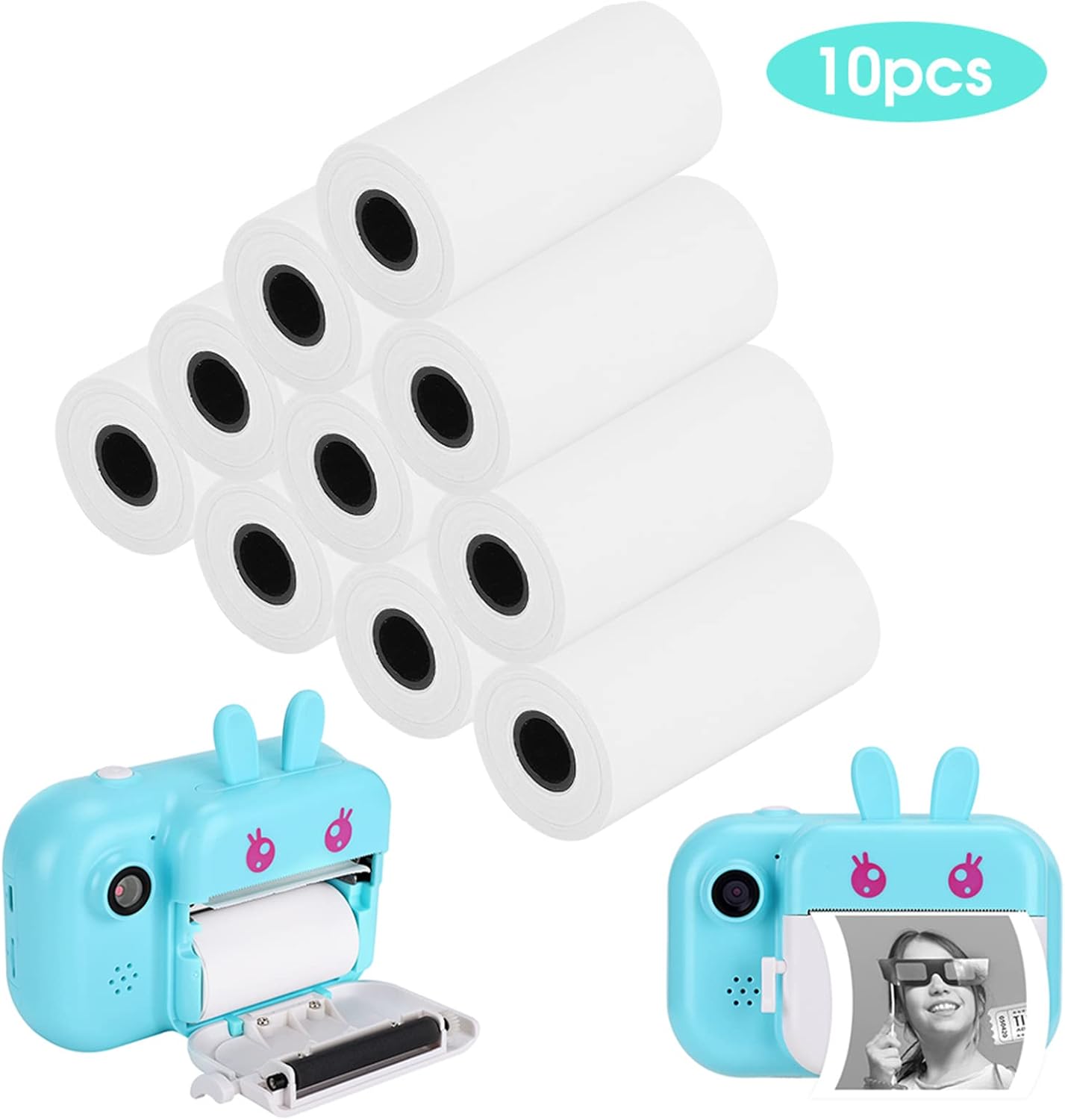 Papel de impresora térmica, 19.7 pies, portátil, impresión térmica, papel de etiqueta de envío térmico para mini cámara térmica, terminal cuadrado,