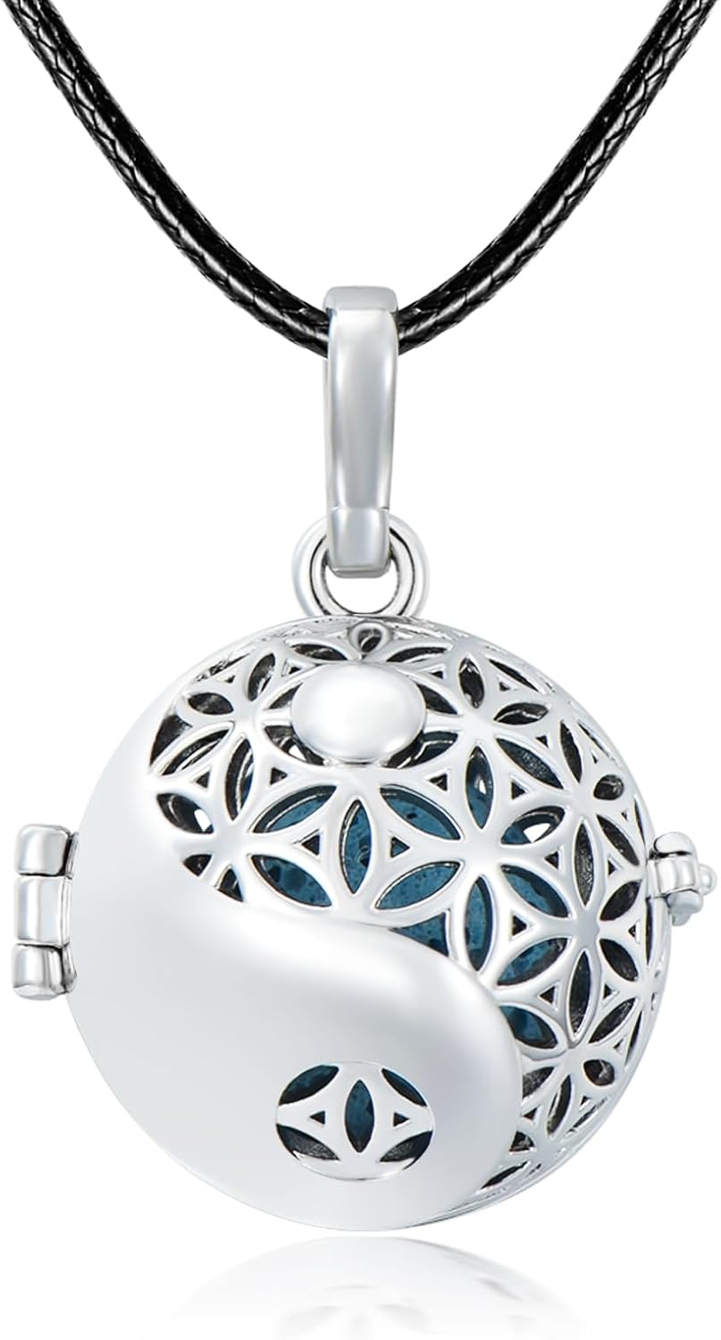 Collar difusor de aromaterapia de Tai Chi, collar difusor de aceite esencial Yin-Yang, juego de joyería, regalo para mujeres y niñas, 7 piezas de