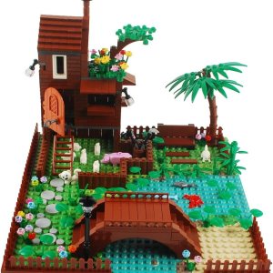 Bloques de construcción de granja de jardín, accesorios de sedería de parque, juego de plantas de ladrillos de construcción, juego de construcción Bloques de construcción de granja de jardín, accesorios de sedería de parque, juego de plantas de ladrillos de construcción, juego de construcción