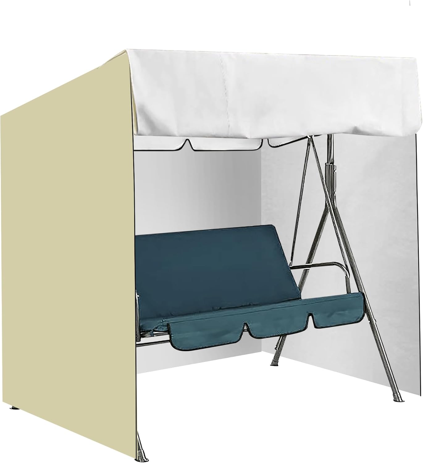 Aidoclip Reemplazo de toldo impermeable para columpio de porche  Cubierta de parasol para asiento de columpio de jardín al aire libre  Toldo