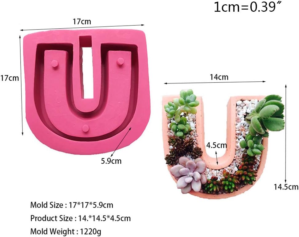 Molde de silicona para macetas, yeso, cemento, hormigón, decoración de plantas suculentas, herramientas para hacer pastelería