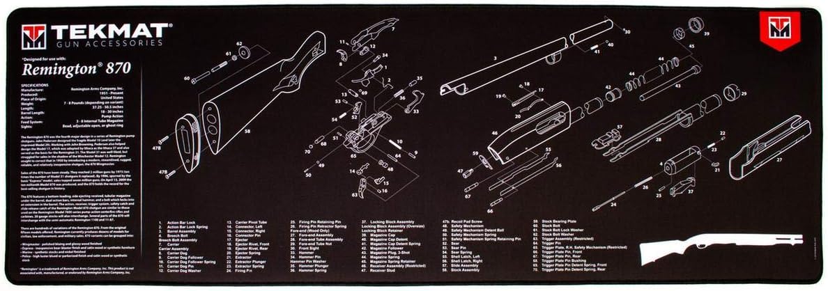 TekMat TEK-R44-REM-870-TEK, Multi, talla única, Negro