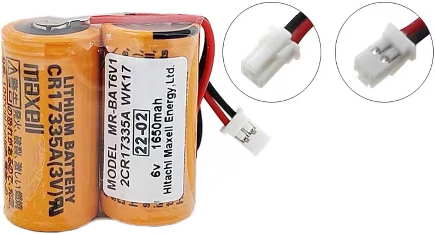 WELLVEUSPaquete de 20 MR-BAT6V1 2CR17335A WK17 6V 1650mAh para Mitsubishi M80 Driver MR-J4 servo System
