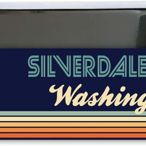 Silverdale Washington Souvenir – Imán rectangular para nevera (4.75 x 2 pulgadas), diseño retro Silverdale Washington Souvenir – Imán rectangular para nevera (4.75 x 2 pulgadas), diseño retro