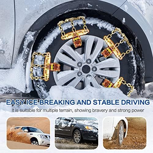 AutoChoice – 6 paquetes de cadenas de nieve para automóvil, antideslizantes, de emergencia, con acero de manganeso grueso. para camiones SUV en