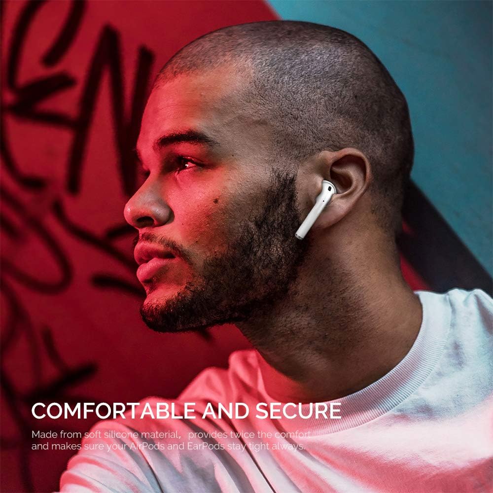 AhaStyle – 3 pares de almohadillas de silicona antideslizantes para audífonos compatibles con Apple AirPods 2 y 1 o EarPods, No se ajustan a la