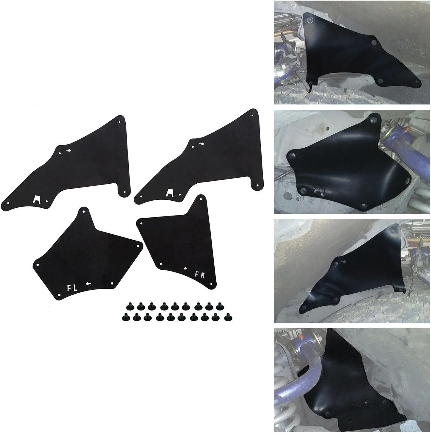 Bnyifoqi Protector contra salpicaduras para Toyota 4 Runner 03-20 Fender Liner Delantal Sello Flaps Flaps Flaps Left Right Front Rear Strong Quality