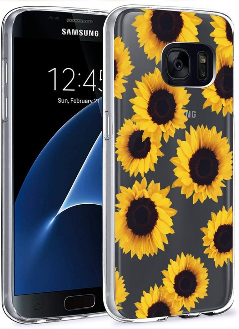 Funda para Samsung Galaxy S7, funda transparente para niñas y mujeres, TPU suave a prueba de golpes, funda protectora transparente para Samsung