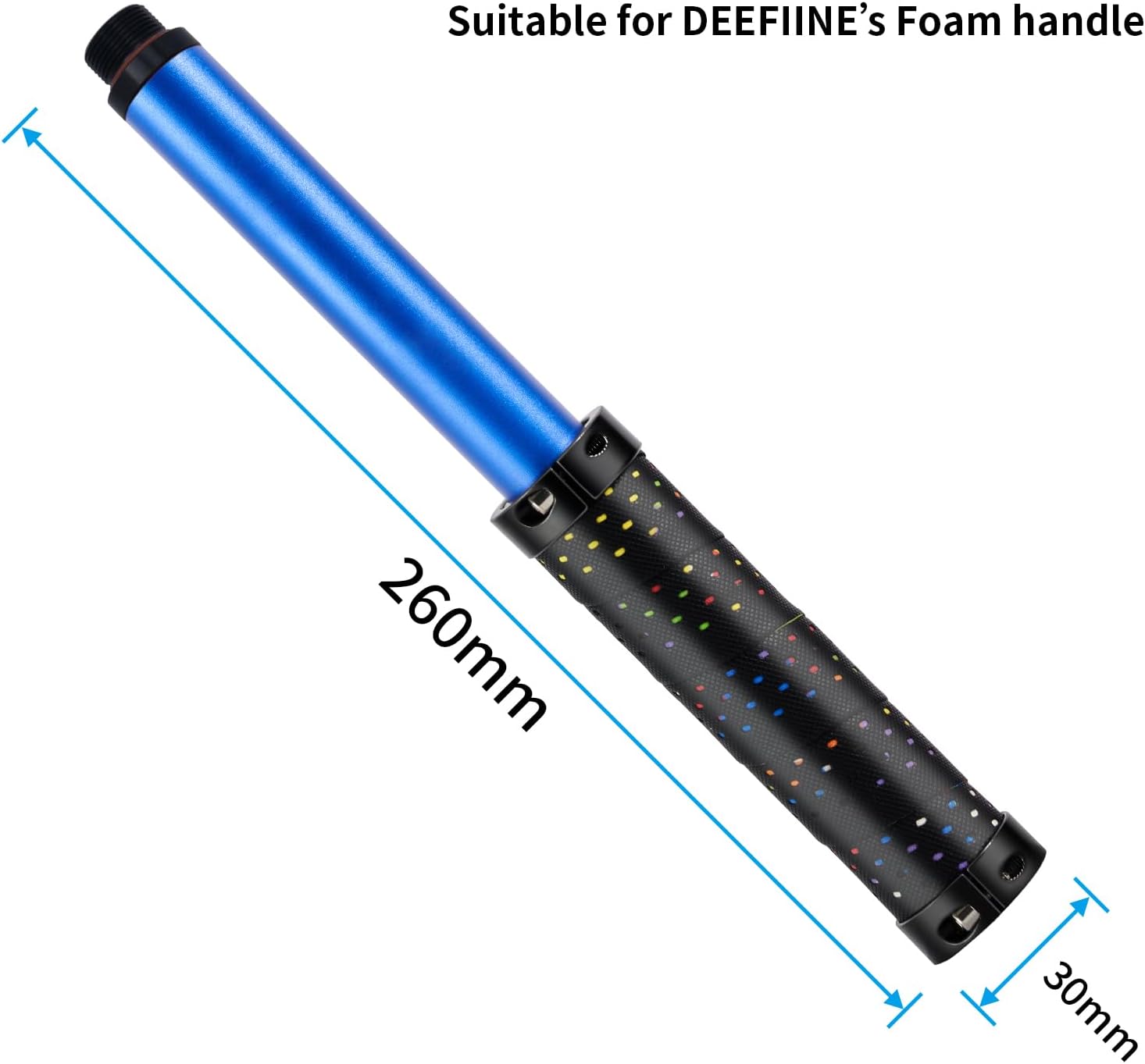 DEEFIINE Mango de extensión de torno de madera de carburo, adecuado para mango de agarre de espuma DEEFIINE (azul))