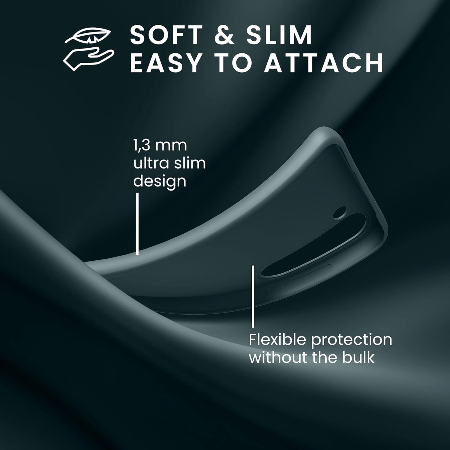 kwmobile Funda compatible con Samsung Galaxy S23 Ultra – Funda protectora de silicona TPU suave y delgada – Pizarra oscura