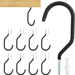 10 ganchos de garaje para bicicleta, resistentes para garaje, soporte de pared, ganchos en J, para colgar en el techo, ganchos para bicicletas, 10 ganchos de garaje para bicicleta, resistentes para garaje, soporte de pared, ganchos en J, para colgar en el techo, ganchos para bicicletas,