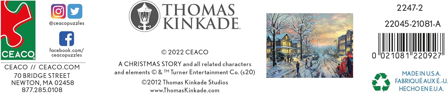 Ceaco – Thomas Kinkade – Películas navideñas – Una historia de Navidad – Rompecabezas de 300 piezas