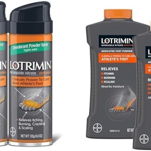 Lotrimin Spray antifúngico en polvo para pies de atleta y polvo antifúngico para pies de atleta AF Lotrimin Spray antifúngico en polvo para pies de atleta y polvo antifúngico para pies de atleta AF