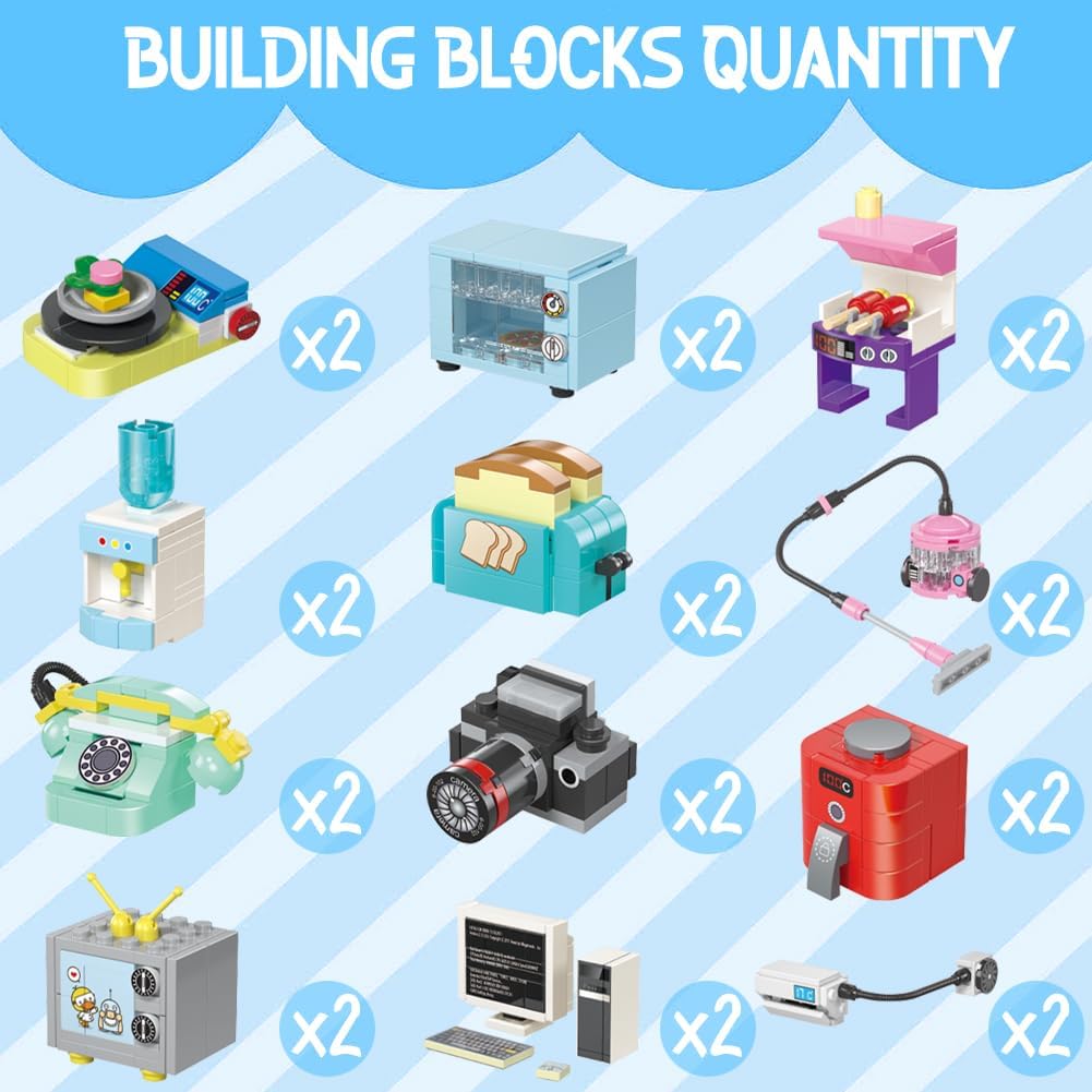 WODMAZ 24 bloques de construcción para electrodomésticos, bloques de construcción, recuerdos de fiesta para niños, cesta de Pascua, juguetes,