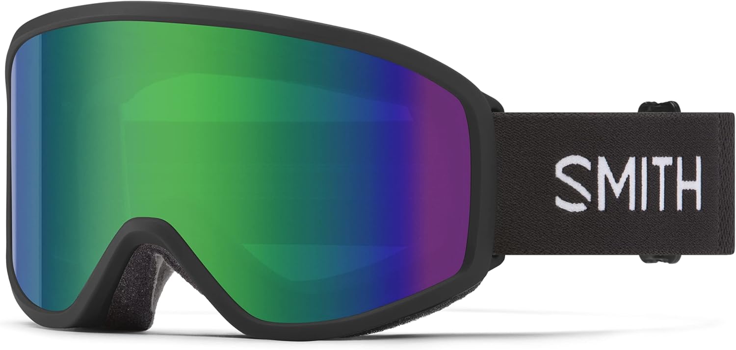 Smith Gafas unisex Reason OTG Snow Sport – Marco negro  Lente de espejo Sol-X verde