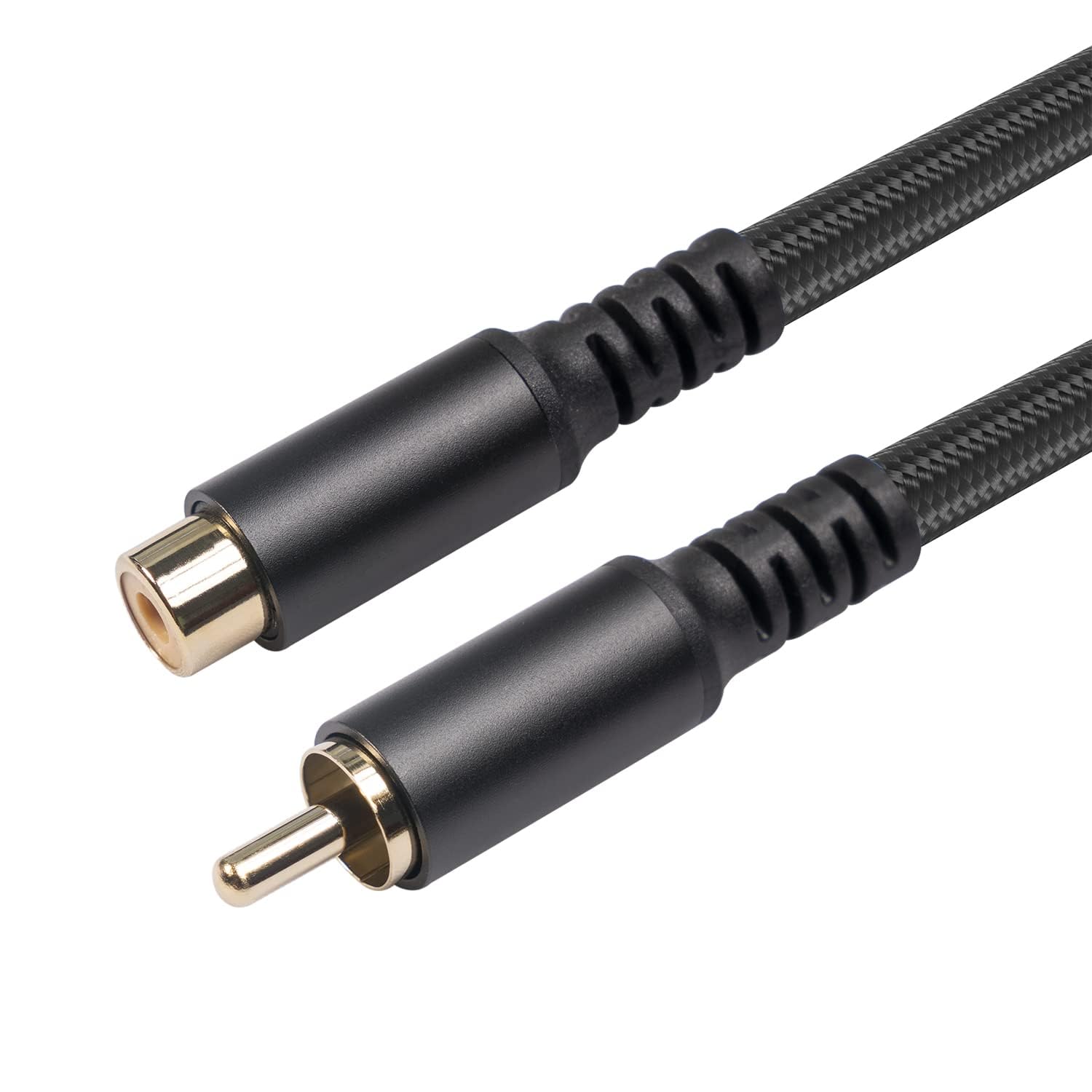 REXUS Cable de extensión RCA macho a famale de 20 pies (19.7 ft), cable de audio estéreo RCA de alta fidelidad, chapado en oro, carcasa de cobre