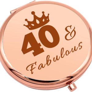 Regalos de cumpleaños número 40 para mujeres, regalos de cumpleaños de 40 años para mujeres, espejo de maquillaje compacto para mamá, esposa, tía, Regalos de cumpleaños número 40 para mujeres, regalos de cumpleaños de 40 años para mujeres, espejo de maquillaje compacto para mamá, esposa, tía,