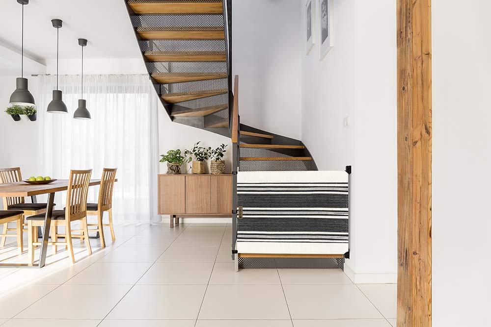 The Stair Barrier Baby and Pet Gate Barandilla a la pared Puerta de bebé – Puertas de seguridad para niños o perros – Puerta de bebé de tela para