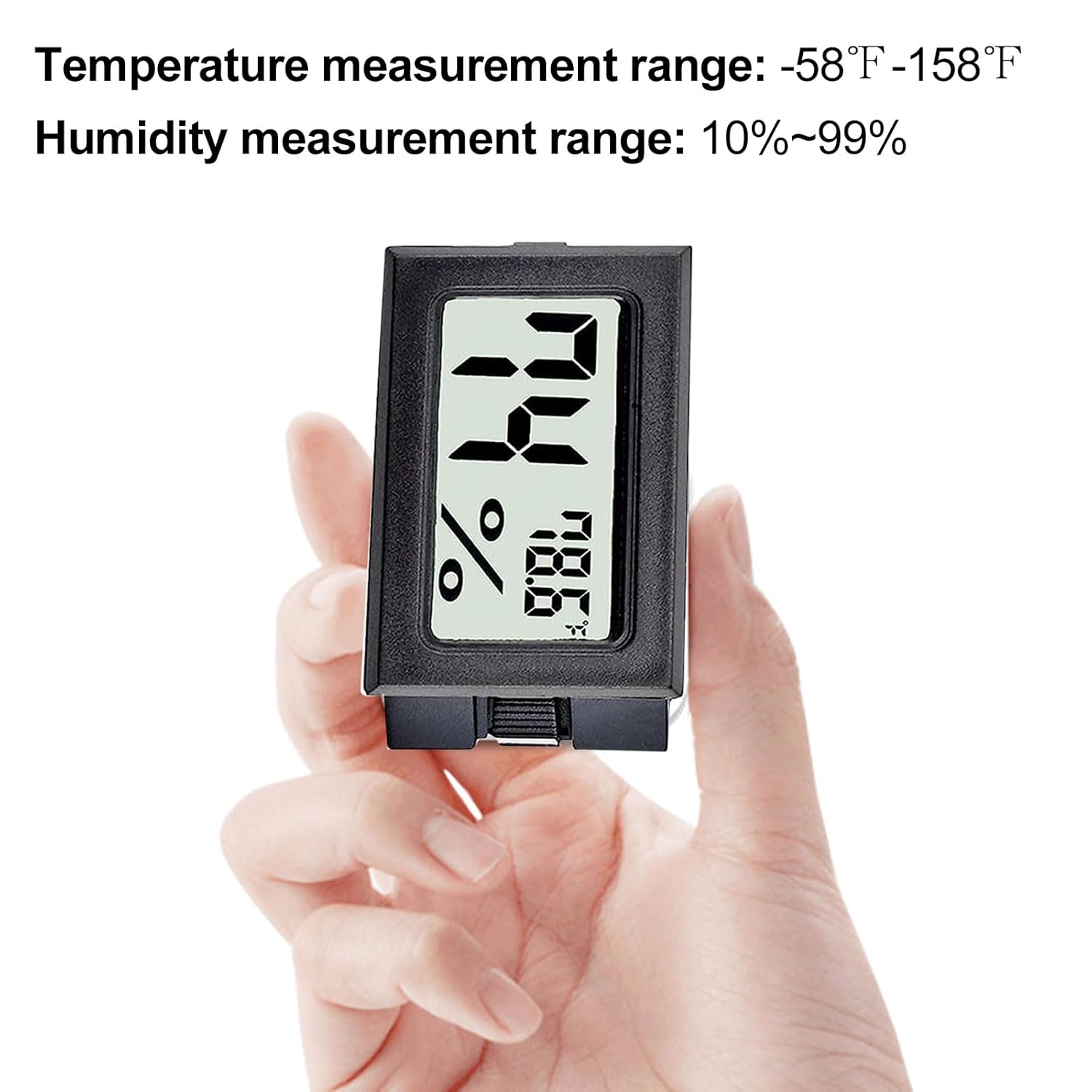Paquete de 12 mini termómetro digital higrómetro monitor de humedad interior medidor de temperatura para invernadero, hogar, jardín, bodega