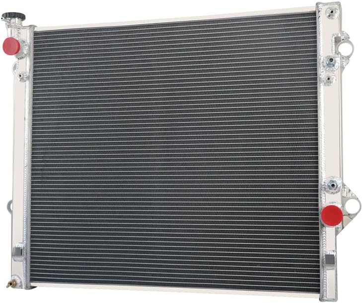 Radiador de aluminio de 2 filas compatible con Toyota Landcruiser Prado KZJ120 KDJ120 120 Series 3.0L Diesel 1KZ-TE 2002-2009, radiador de