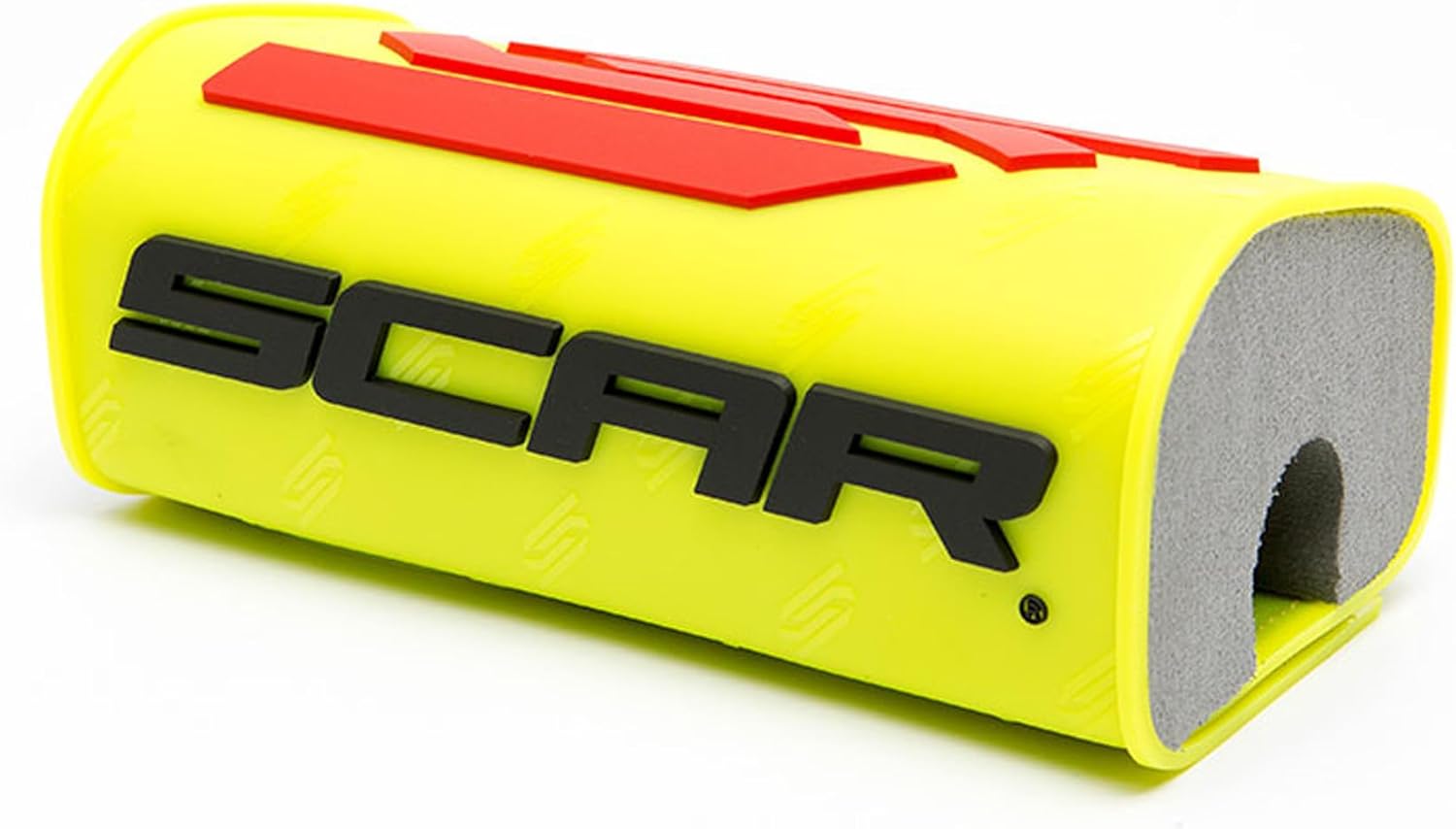 SCAR Cuadrado manillar pad para Dirtbike ATV Motocross motocicleta Fatbar Dirtbike Enduro Supermoto – Amarillo Fluo