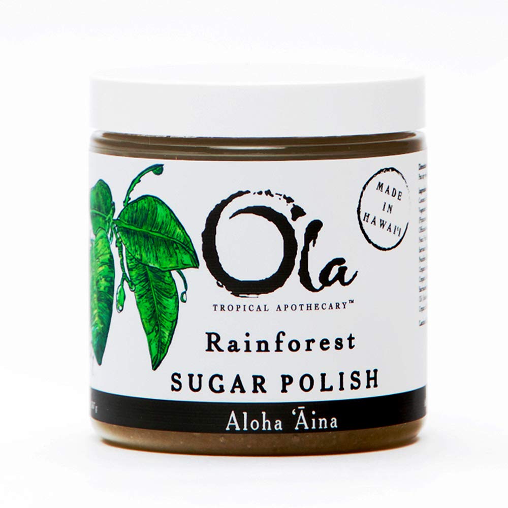 Ola Tropical Apothecary Rainforest – Esmalte de azúcar con aceites tropicales puros y extractos de plantas, 8 onzas líquidas